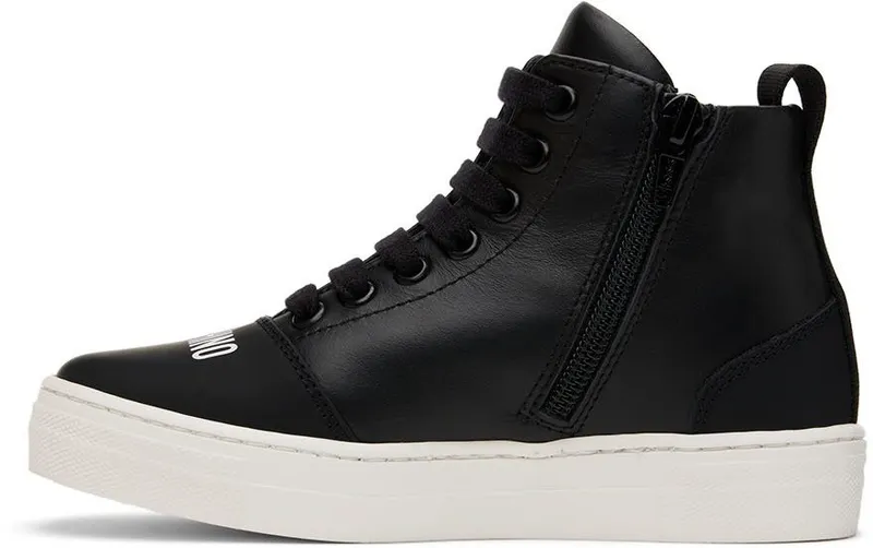 Moschino Kids Black Patch High Sneakers (71790)