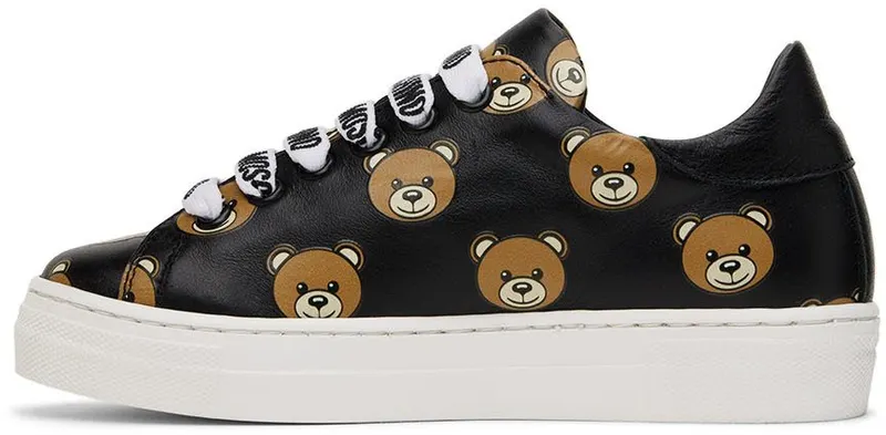 Moschino Kids Black Teddy Print Sneakers (71771)