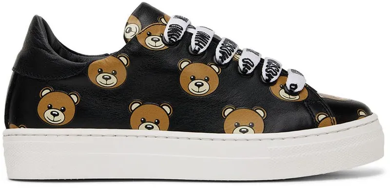Moschino Kids Black Teddy Print Sneakers (71771)