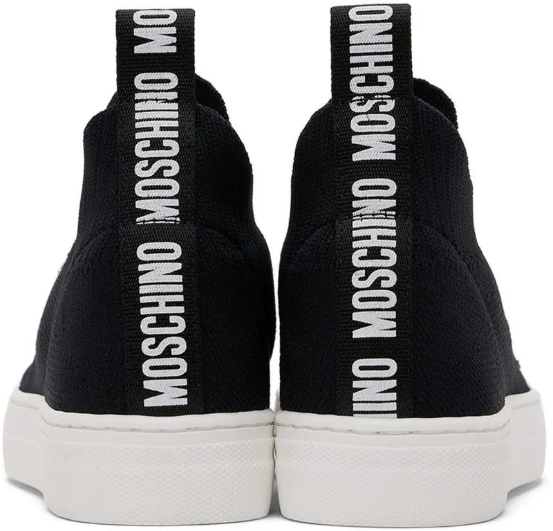 Moschino Kids Black Teddy Sock High Sneakers (71804)