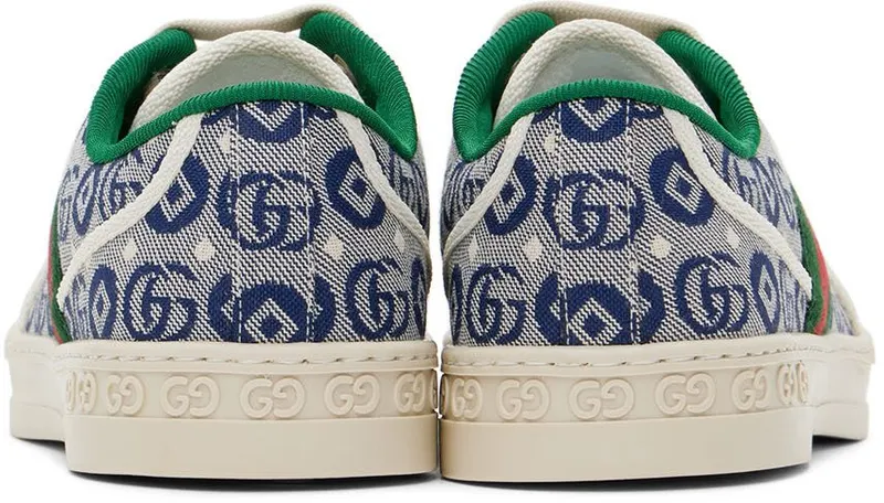 Gucci Kids Blue Web Tennis 1977 Sneakers (682230 U4G50)