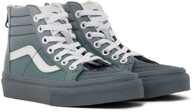 Vans Kids Gray Sk8-Hi Zip Little Kids Sneakers (VN0A5ELFGRY)