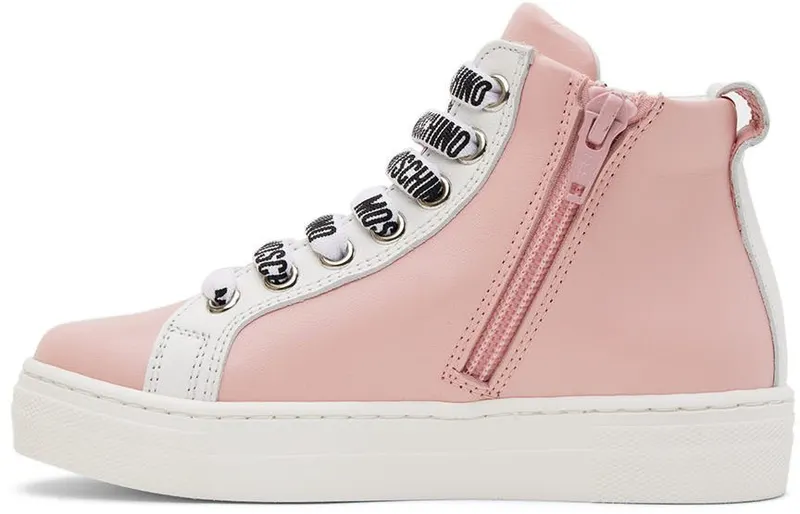 Moschino Kids Pink Teddy High Sneakers (71781)