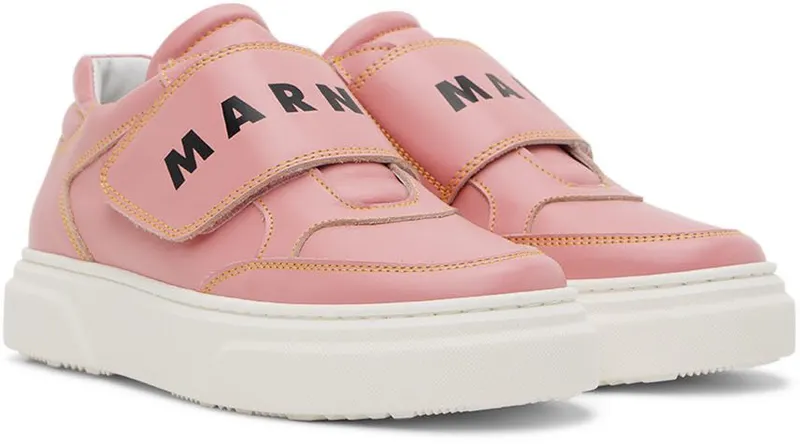 Marni Kids White Velcro Sneakers (71590)