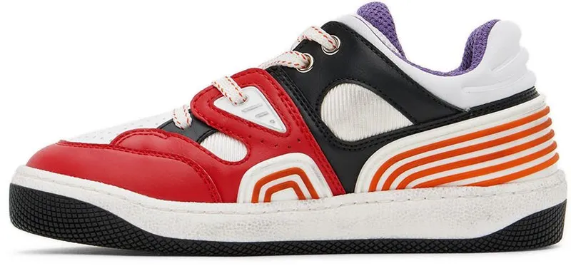 Gucci Kids Red & Black Basket Sneakers (702920 2SH90)