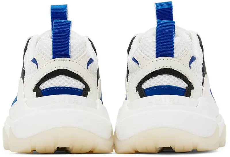AMIRI Kids White & Blue Bone Runner Sneakers (PF22KFS001-123)