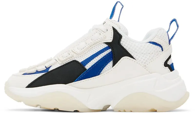 AMIRI Kids White & Blue Bone Runner Sneakers (PF22KFS001-123)