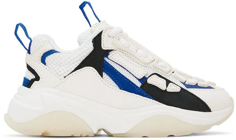 AMIRI Kids White & Blue Bone Runner Sneakers (PF22KFS001-123)