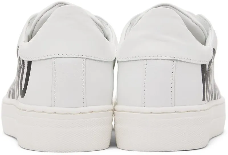 Moschino Kids White Leather Sneakers (71765)