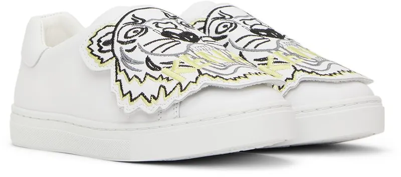 Kenzo Kids Black & Red Tiger Sneakers (K59039)