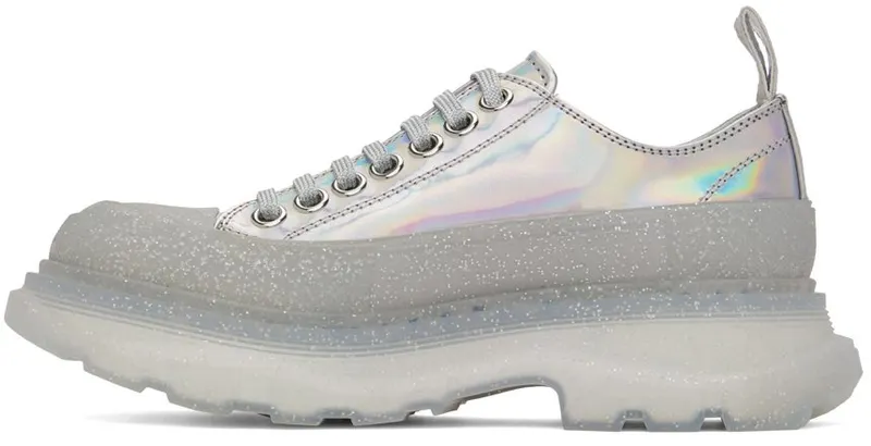 Alexander McQueen Silver Tread Slick Sneakers (697079W4T71)