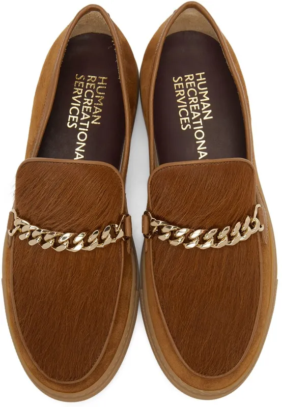 Human Recreational Services SSENSE Exclusive Brown Hair Loafers (UE21GF0300X1C7)