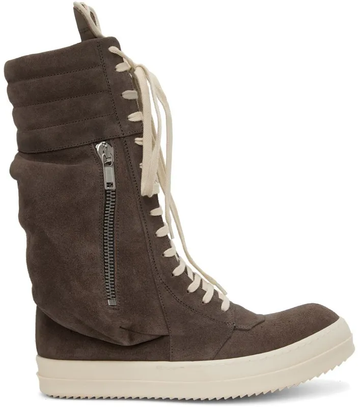 Rick Owens Taupe Cargobasket Sneakers (RU02B2899 LCC)