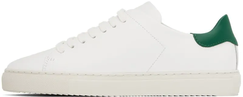 Axel Arigato White & Green Clean 90 Stripe Bee Bird Sneakers (F0518001)