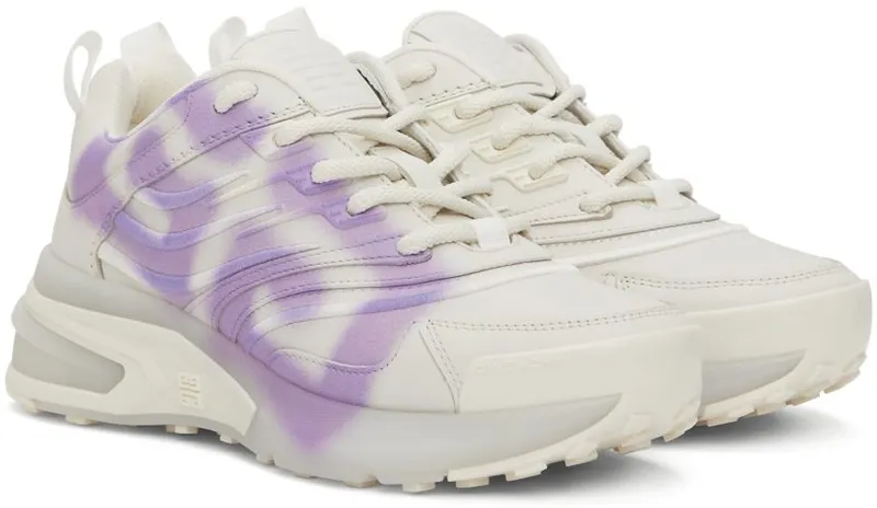 Givenchy White & Purple Chito Edition GIV 1 Sneakers (BE001ME1CA107)