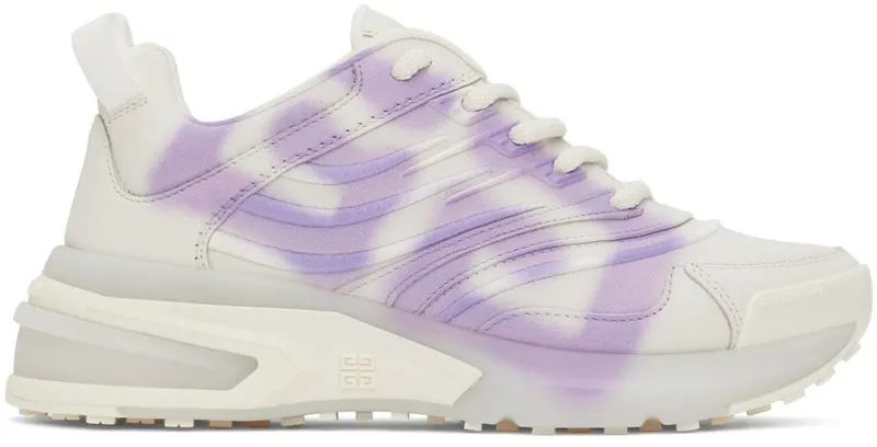 Givenchy White & Purple Chito Edition GIV 1 Sneakers (BE001ME1CA107)