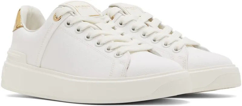 Balmain White B Court Sneakers (XN0VI690TCSO)