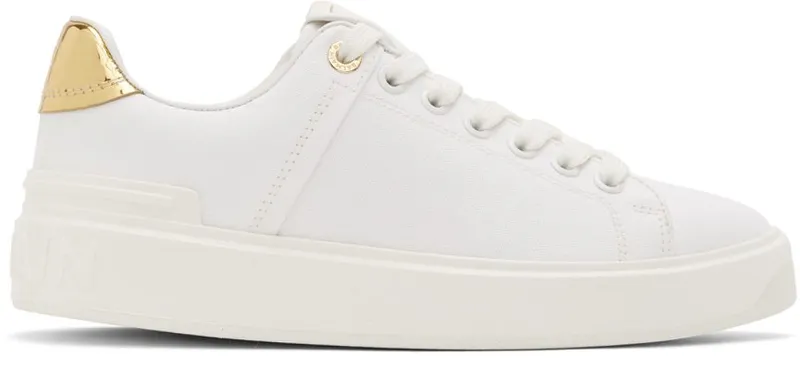 Balmain White B Court Sneakers (XN0VI690TCSO)