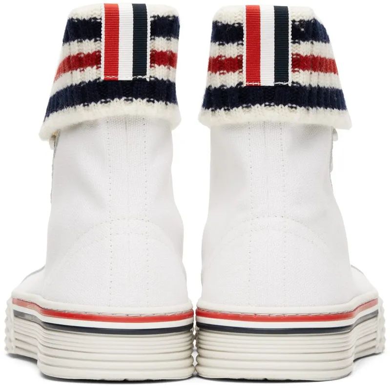 Thom Browne White Collegiate Sneakers (MFD244A-01588)