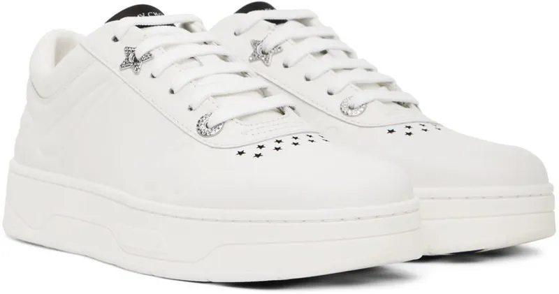 Jimmy Choo White Hawaii/F Sneakers (HAWAII/F CLF)