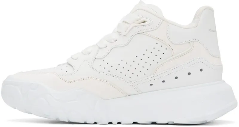 Alexander McQueen White New Court Low-Top Sneakers (708082WICD6)