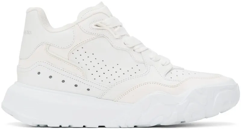 Alexander McQueen White New Court Low-Top Sneakers (708082WICD6)