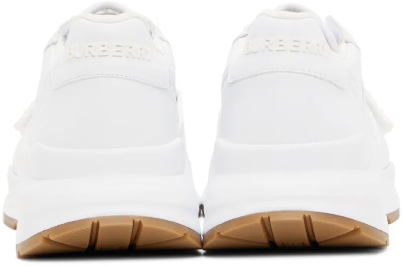 Burberry White Perforated Low-Top Sneakers (8052973)