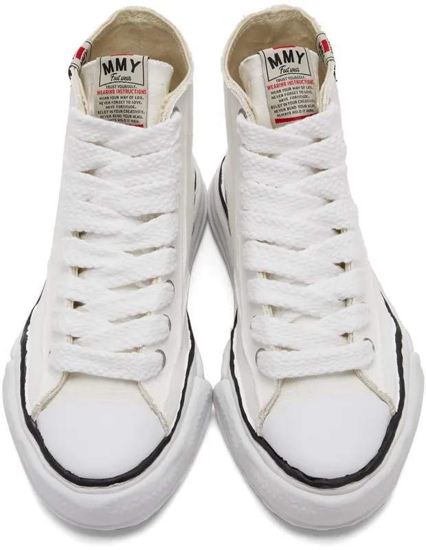 Miharayasuhiro White Peterson High-Top Sneakers (A08FW715)