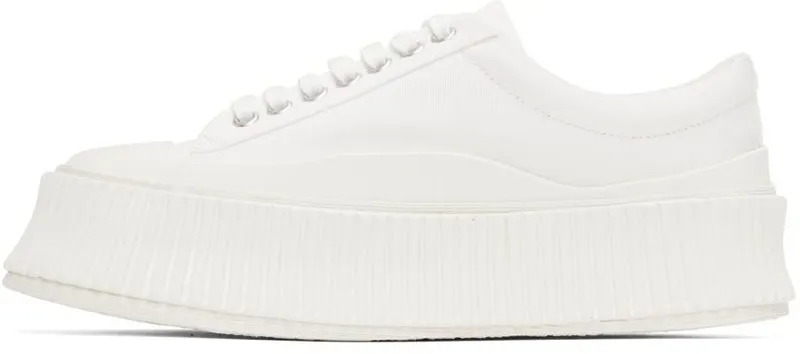 Jil Sander White Platform Sneakers (J15WS0002_P4868)