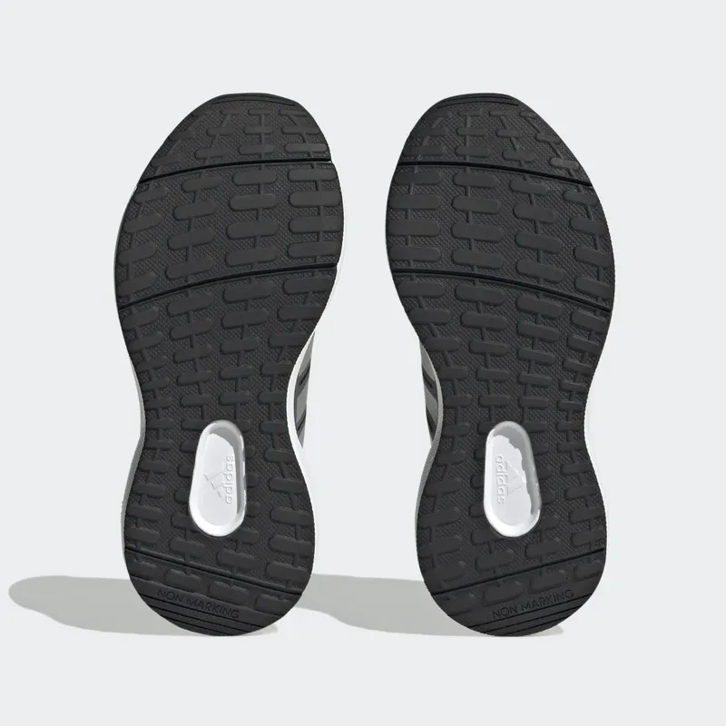 adidas FortaRun 2.0 Cloudfoam met Elastische Veters en Klittenband Core Black / Silver Metallic / Better Scarlet (HP5448)