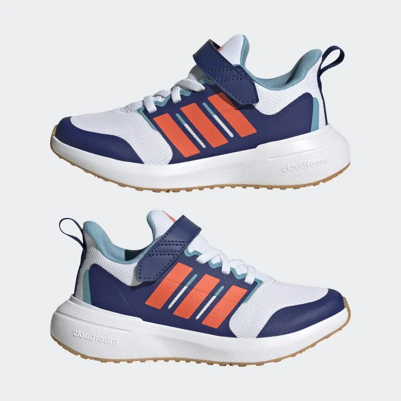 adidas FortaRun 2.0 Cloudfoam met Elastische Veters en Klittenband Cloud White / Solar Red / Victory Blue (HP5450)
