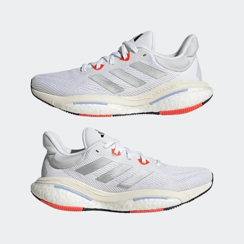 adidas SOLARGLIDE 6 Cloud White / Silver Metallic / Solar Red (HP7680)