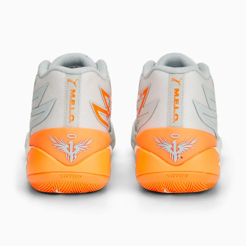 Puma MB.02 basketbalschoenen Grijs/Oranje (378288-02)