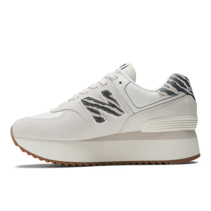 New Balance Dames 574+ Wit (WL574ZDD)
