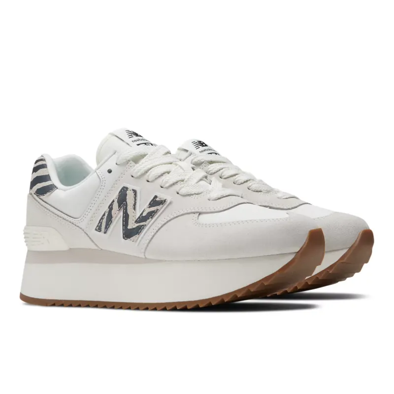 New Balance Dames 574+ Wit (WL574ZDD)