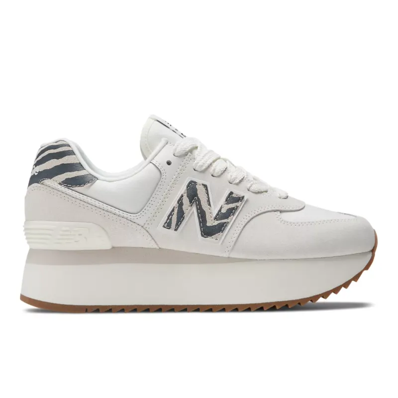 New Balance Dames 574+ Wit (WL574ZDD)