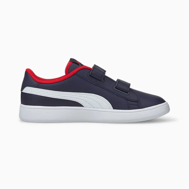 PUMA Smash V2 Kids’ s Peacoat/White/High Risk Red Peacoat/White/High Risk Red (365173-13)
