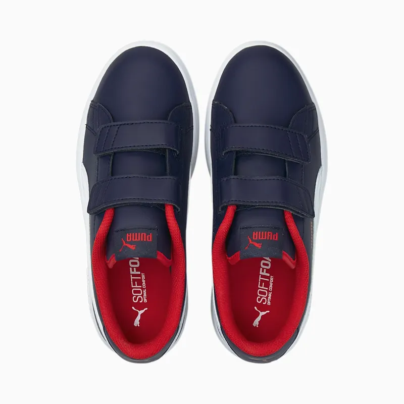 PUMA Smash V2 Kids’ s Peacoat/White/High Risk Red Peacoat/White/High Risk Red (365173-13)