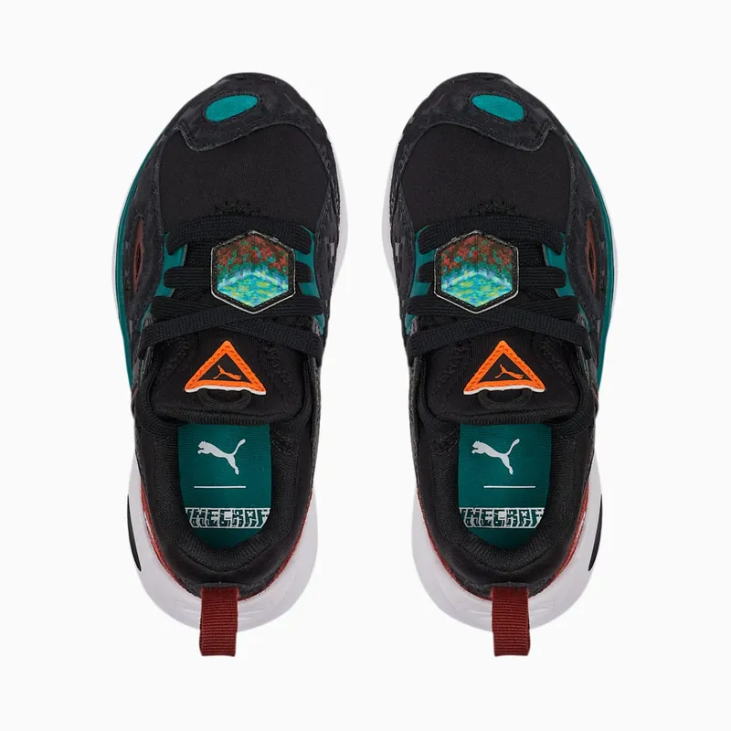PUMA x Minecraft Trc Blaze Sneakers Kids Black/Teal Green Black/Teal Green (386126-01)