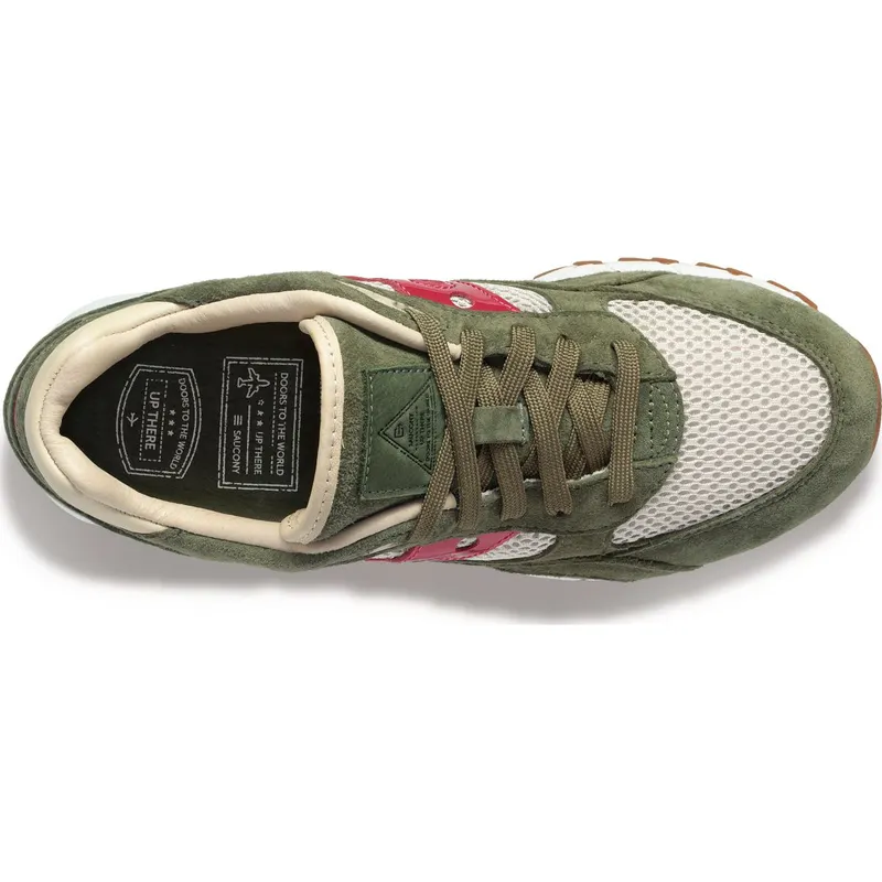 Saucony Shadow 6000 Up There Doors To The World Olive / Natural / Vibrant Pink (S70570-1)