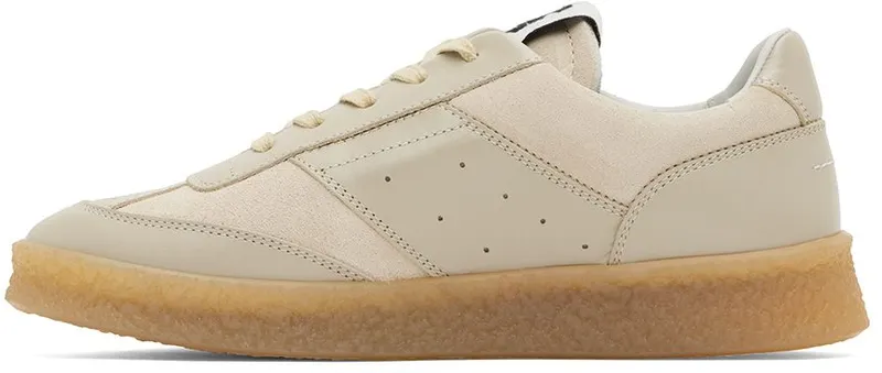 MM6 Maison Margiela Beige 6 Court Sneakers (S59WS0160 P0673)