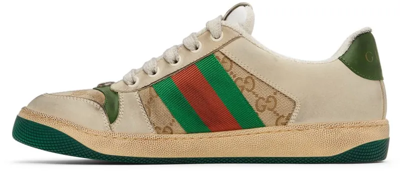 Gucci Beige Screener GG Sneakers (546551 9Y920)
