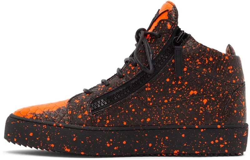 Giuseppe Zanotti Black & Orange Kriss Sneakers (RU20001-92857)