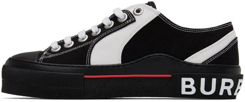 Burberry Black & White Logo Detail Sneakers (8056929)