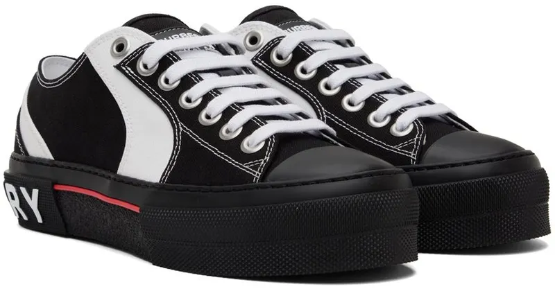 Burberry Black & White Logo Detail Sneakers (8056929)