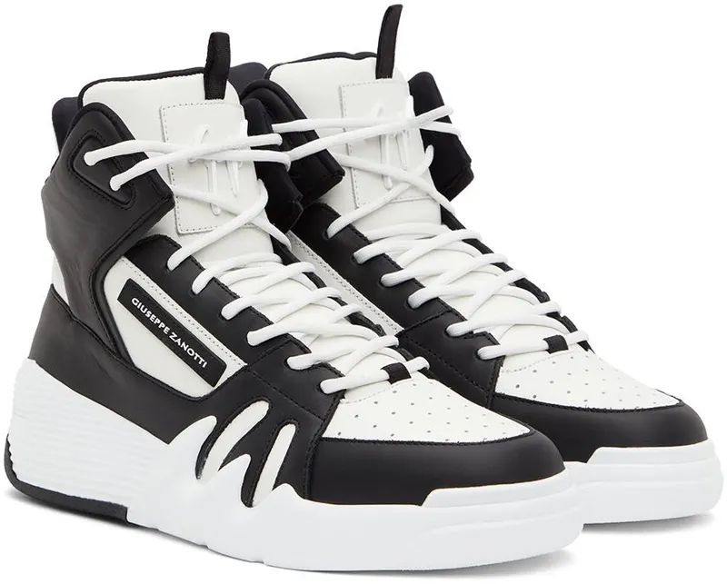 Giuseppe Zanotti Black & White Talon Sneakers (RM10007-91382)