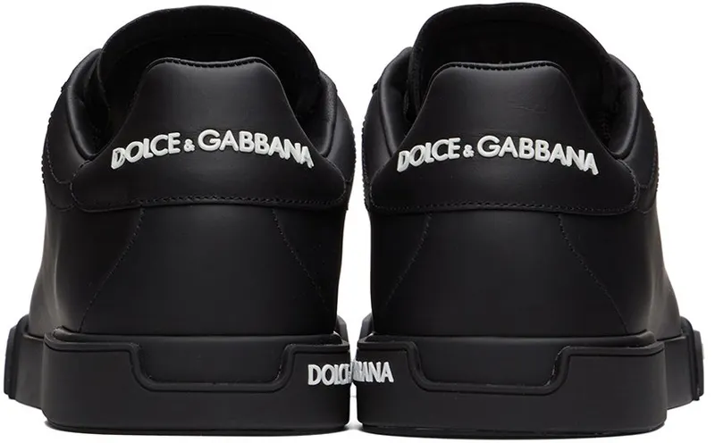 Dolce & Gabbana Black Portofino Low-Top Sneakers (CS1774AA335)