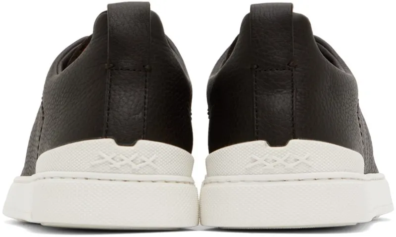 ZEGNA Brown Triple Stitch Sneakers (LHRHS-S4667Z)