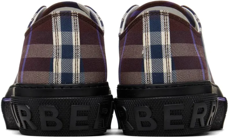 Burberry Burgundy Check Sneakers (8055644)