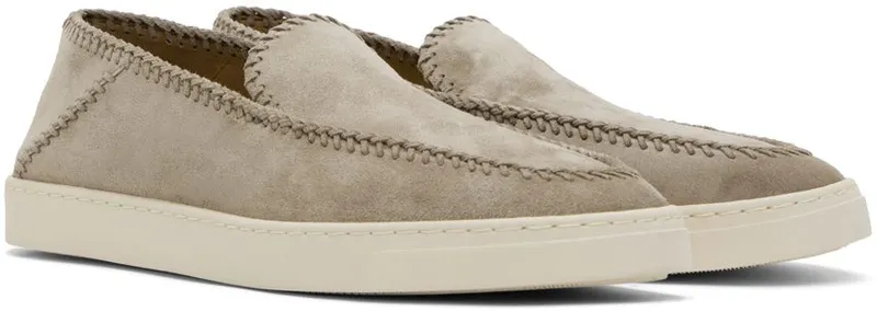 Giorgio Armani Blue Suede Slip-On Sneakers (X2X141 XM968)